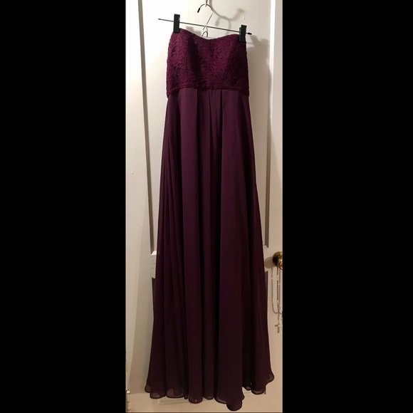 Morilee Eggplant Chiffon Bridesmaid Dress - Picture 2 of 7